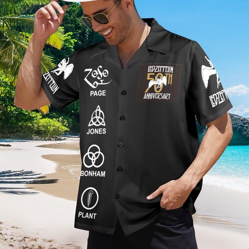 Camicia hawaiana con bottoni