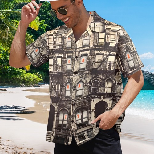 Camicia hawaiana con bottoni