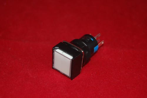 2pz 16mm pulsante - bianco, led