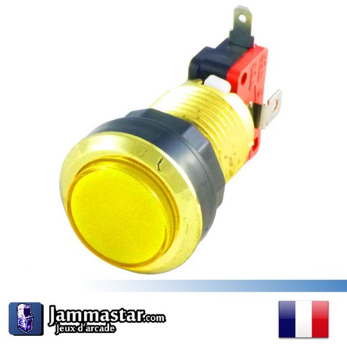 Bouton arcade lumineux doré - bouton,