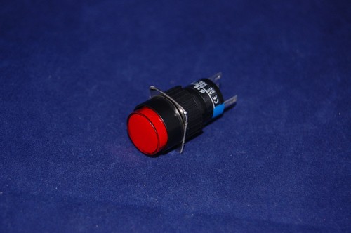 5pz 16mm rosso - rosso, pulsante