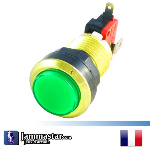 Bouton arcade lumineux doré - lumineux,